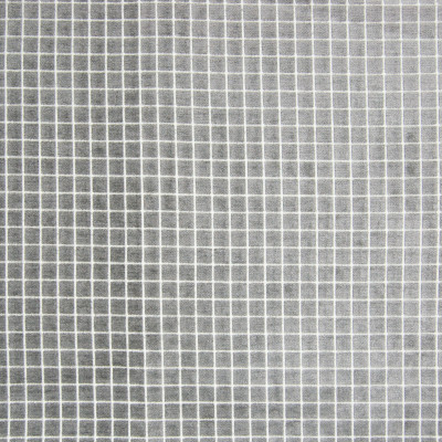 B8161 Zinc Fabric: E07, GRAY CHENILLE, GEOMETRIC CHENILLE, GREY CHENILLE, SQUARES, WARM GRAY CHENILLE, WOVEN