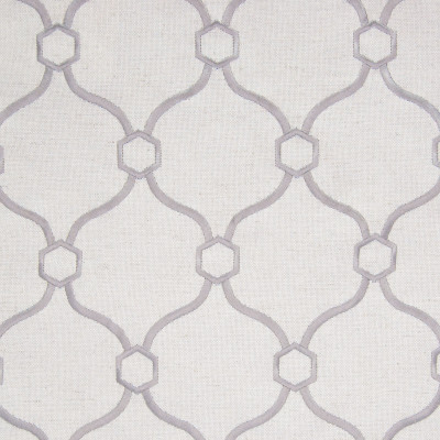 B8187 Silver Fabric: E07, GRAY OGEE, GREY OGEE LATTICE, OGEE EMBROIDERY, LATTICE EMBROIDERY, LIGHT GRAY EMBROIDERY