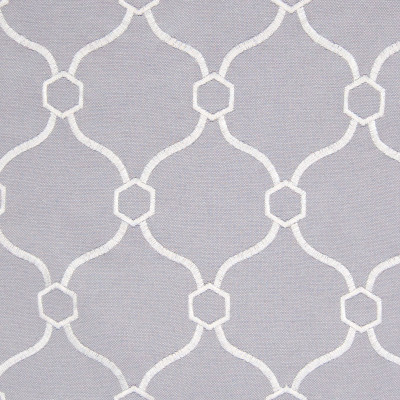 B8192 Pewter Fabric: E07, GRAY OGEE EMBROIDERY, GREY OGEE EMBRIODERY, LATTICE EMBROIDERY, PEWTER EMBROIDERY