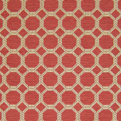 B8256 Bittersweet Fabric: E08, RED GEOMETRIC, RED OCTAGON, PINKISH RED GEOMETRIC, CHAIR SCALED GEOMETRIC, SMALL SCALED GEOMETRIC, WOVEN