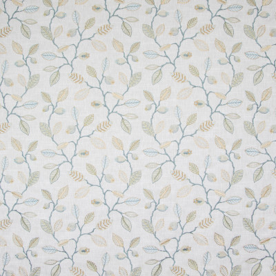B8313 Shoreline Fabric: E10, AQUA FLORAL EMBROIDERY, FLOWER EMBROIDERY, TEAL EMBROIDERY, TURQUOISE FLORAL EMBROIDERY