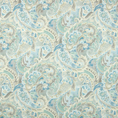 B8317 Spa Fabric: E10, AQUA FLORAL PRINT, SCROLL FLORAL PRINT, MULTICOLORED FLORAL PRINT, COTTON PRINT, TEAL FLORAL PRINT, WATERCOLOR SCROLL, WATERCOLOR INSPIRED, PAISLEY PRINT, LIGHT BLUE PAISLEY PRINT, LARGE SCALE PAISLEY PRINT