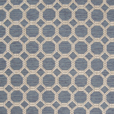B8327 Baltic Fabric: E10, OCTAGON, WOVEN GEOMETRIC, BLUE OCTAGON, BLUE GEOMETRIC, HONEYCOMB SHAPE