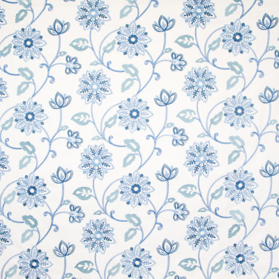 B8330 Harbor Fabric: E10, BLUE FLORAL PRINT, MEDIUM SCALE FLORAL PRINT, BLUE FLORAL EMBROIDERY, BLUE EMBROIDERY, PETALS, FLOWER PETALS