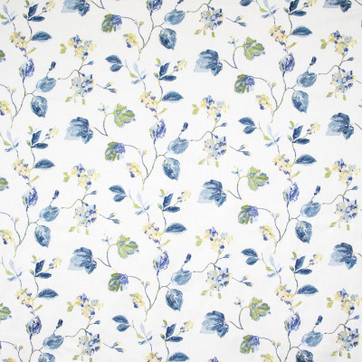 B8340 Harbor Fabric: E10, FLORAL EMBROIDERY, COTTON FLORAL EMBROIDERY, DARK BLUE FLORAL, MULTICOLORED FLORAL EMBROIDERY
