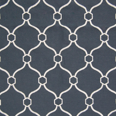 B8345 Indigo Fabric: E10, DARK BLUE GEOMETRIC EMBROIDERY, MIDNIGHT BLUE GEOMETRIC EMBROIDERY, GEOMETRIC EMBROIDERY, DARK OCEAN BLUE, LATTICE