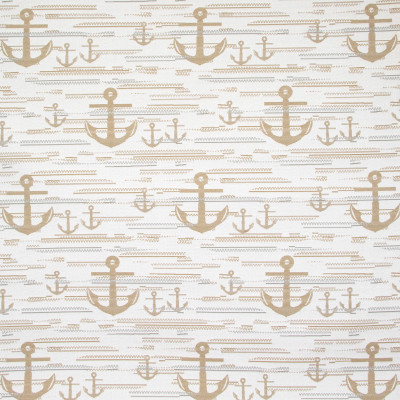 B8824 Bone Fabric: E18, OUTDOOR FABRIC, INDOOR / OUTDOOR FABRIC, OUTDOOR PERFORMANCE FABRIC, BLEACH CLEANABLE, UV RESISTANT, ANTI-MICROBIAL, STAIN RESISTANT, ANCHOR, SHIP ANCHOR, NAVY ANCHOR, NOVELTY