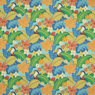 B8876 Pacific Fabric: E19, , STAIN RESISTANT, OUTDOOR FABRIC, INDOOR / OUTDOOR FABRIC, FAMILY FRIENDLY FABRIC, FADE RESISTANT UP TO 500 HOURS OF DIRECT SUN EXPOSURE, BIRD, PARROT
