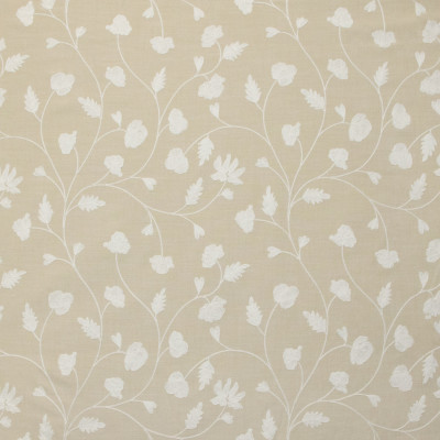 B9137 Dune Fabric: E24, FLORAL EMBROIDERY, LEAFY EMBROIDERY, EMBROIDERY, NEUTRAL EMBROIDERY