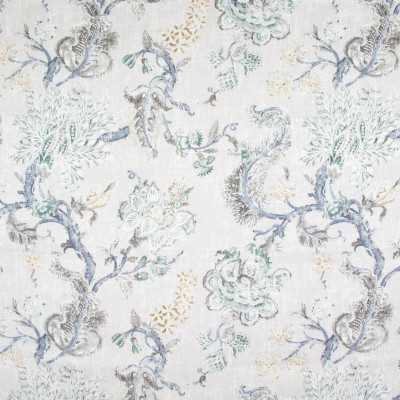B9162 Robins Egg Fabric: E25, LIGHT GRAY LINEN PRINT, LIGHT GREY LINEN PRINT, RAYON PRINT, FLORAL PRINT