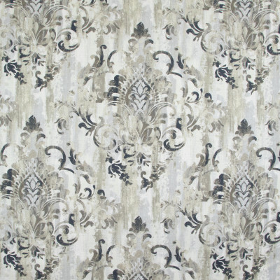 B9242 Fog Fabric: E26, GRAY SCROLL, CHARCOAL SCROLL PRINT, GREY SCROLL PRINT, LARGE SCALE SCROLL PRINT