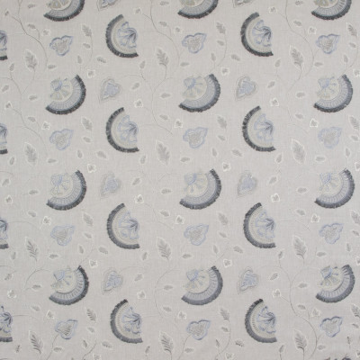 B9244 Blue Moon Fabric: E26, GRAY FLORAL EMBROIDERY, LARGE SCALE EMBROIDERY, GREY EMBROIDERY