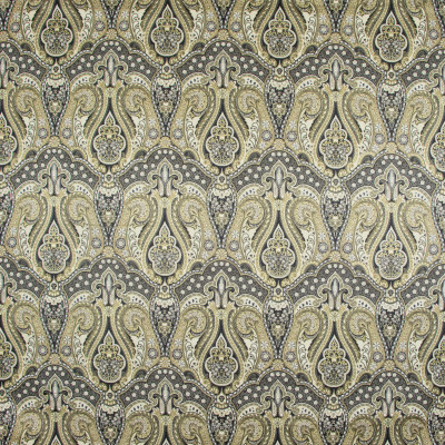 B9251 Blackbird Fabric: E26, LARGE SCALE MEDALLION, LARGE SCALE SCROLL PRINT, COTTON PRINT, BLACK COTTON PRINT