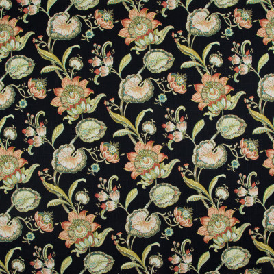 B9252 Night Fabric: E26, BLACK FLORAL PRINT, LARGE SCALE FLORAL PRINT, COTTON PRINT, PINK FLORAL PRINT