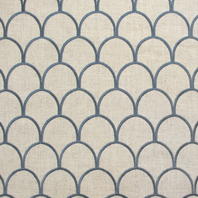 B9338 River Fabric: E28, SCALLOP EMBROIDERY, SHELL EMBROIDERY, GEOMETRIC EMBROIDERY