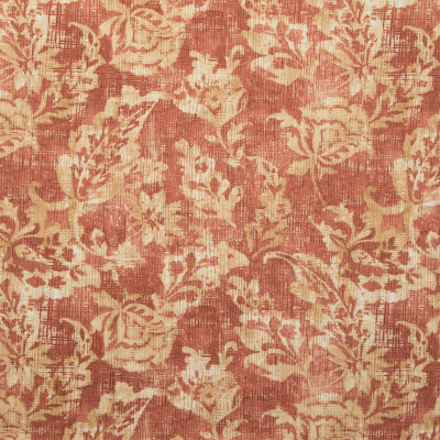 B9393 Pompeii Fabric: E29, FLORAL, RED, GOLD, PRINT, FLORAL PRINT