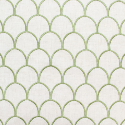 B9403 Lemongrass Fabric: E29, GREEN EMBROIDERY, SCALLOP EMBROIDERY, SHELL EMBROIDERY, EMBROIDERY