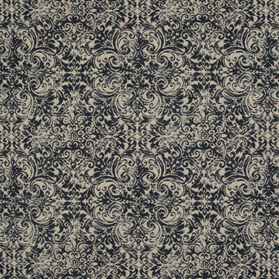 B9465 Black Tan Fabric: E31, BLACK MEDALLION, VINTAGE MEDALLION, SCROLL, JACQUARD