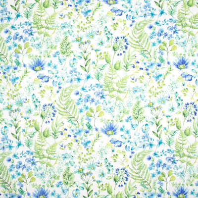 B9519 Rain Fabric: E38, E33, FLORAL PRINT, LARGE SCALE FLORAL PRINT, COTTON PRINT, TEAL COTTON PRINT, AQUA, TURQUOISE, GREEN FLORAL PRINT, BLUE FLORAL PRINT