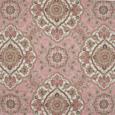 B9597 Dusty Rose Fabric: E35, DUSTY MAUVE MEDALLION, MEDALLION PRINT, LINEN PRINT, DUSTY ROSE FLORAL PRINT, LINEN PRINT