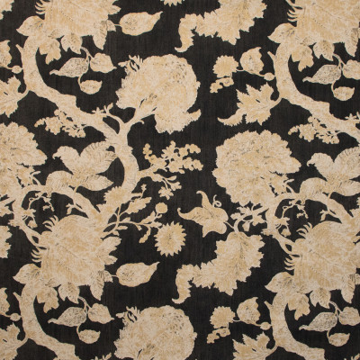 B9633 Peppercorn Fabric: E36, LARGE SCALE FLORAL PRINT, BLACK AND YELLOW FLORAL PRINT, BLACK FLORAL PRINT, YELLOW FLORAL PRINT, LARGE SCALE FLORAL