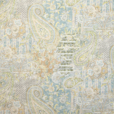 B9643 Blue Moon Fabric: E36, CARPET MEDALLION, VINTAGE CARPET MEDALLION, FLORAL PRINT, MEDALLION PRINT, PAISLEY PRINT
