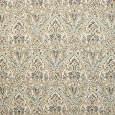 B9655 Vintage Fabric: E37, LARGE SCALE MEDALLION, LARGE SCALE SCROLL, LARGE REPEAT, PAISLEY PRINT, LINEN PRINT