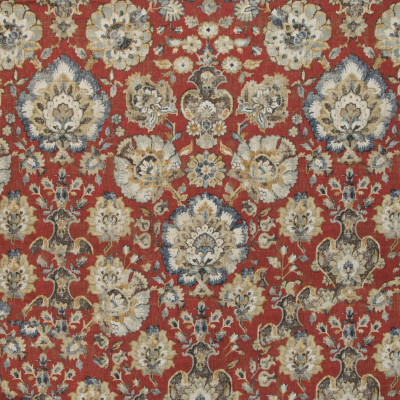 B9701 Carnelian Fabric: E38, RED FLORAL PRINT, LARGE SCALE FLORAL PRINT, LINEN PRINT, RED FLORAL PRINT