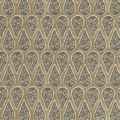 F1266 Sand Fabric: E54, MEDIUM SCALE PRINT, PAISLEY PRINT, FLORAL PRINT, COTTON PRINT, NEUTRAL PAISLEY, TEARDROP PATTERN