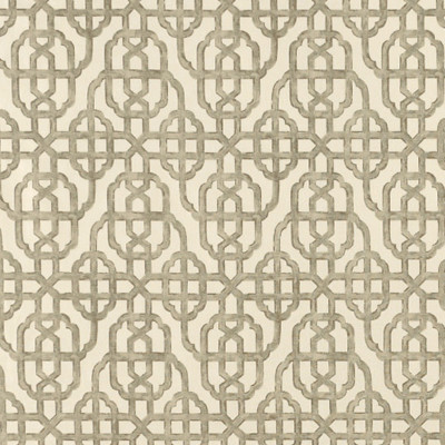 F1271 Bisque Fabric: E54, LATTICE, TRELLIS, GEOMETRIC, NEUTRAL, GRAY, COTTON, PRINT, COTTON PRINT, 100% COTTON, MADE IN USA