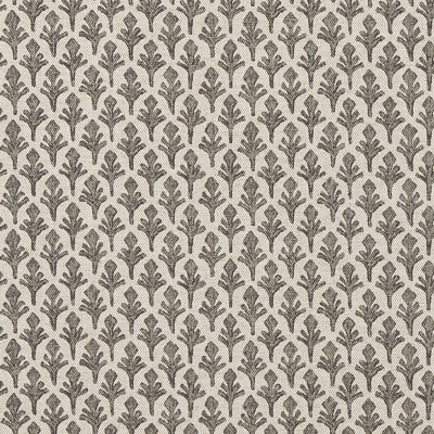 F1287 Stone Fabric: E54, FERN, FLORAL, SMALL-SCALE, GRAY, NEUTRAL, PRINT, LEAF, FOLIAGE, MADE IN USA