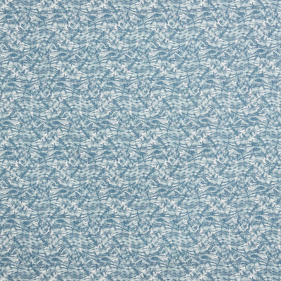 F1307 Blueridge Fabric: E55, PALM PATTERN, COTTON PRINT, BLUE PALM, BLUE LEAF, BLUE FLORAL PRINT, AQUA, LEAFY PRINT, LEAF PRINT, COASTAL PRINT, COASTAL INSPIRED, TROPICAL, BEACH