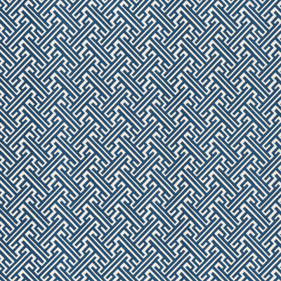 F1321 Cobalt Fabric: E55, GEOMETRIC, GREEK KEY, BLUE, COBALT, COTTON, COTTON PRINT, 100% COTTON, MADE IN USA