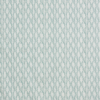 F1332 Eucalyptus Fabric: E55, LEAF, FERN, SCALLOP, MEDALLION, FOIAGE, PRINT, FAUX LINEN, LINEN BLEND, EUCALYPTUS, GREEN, MADE IN USA, TEAL