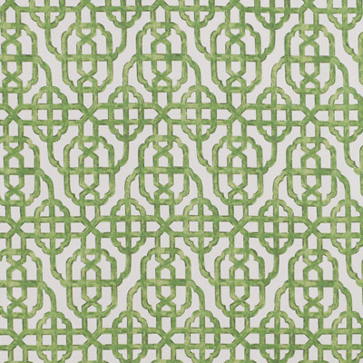 F1339 Emerald Fabric: E55, LATTICE, TRELLIS, GEOMETRIC, GREEN, EMERALD, PRINT, COTTON, COTTON PRINT, 100% COTTON, MADE IN USA