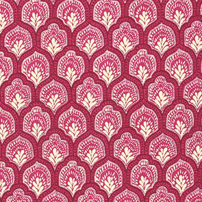 F1342 Mulberry Fabric: E55, GEOMETRIC, SCALLOP, PINK, RASPBERRY, COTTON, COTTON PRINT, 100% COTTON, MADE IN USA, MULBERRY