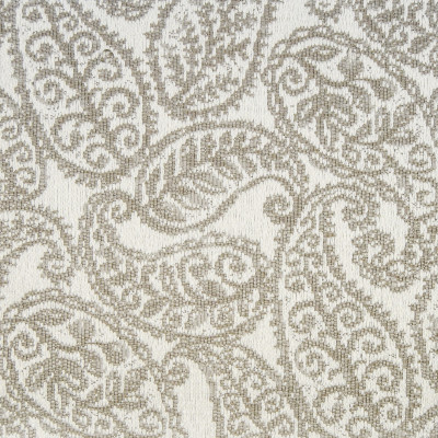 F1350 Wheat Fabric: E56, PAISLEY, NEUTRAL, WOVEN, GRAY, MADE IN USA, REVOLUTION, PERFORMANCE