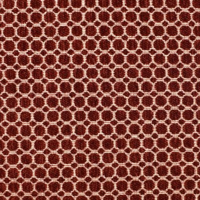 F2377 Carmine Fabric: E71, TEXTURED DOT, BURNT ORANGE, ORANGE DOT CHENILLE, TEXTURED CHENILLE, ORANGE