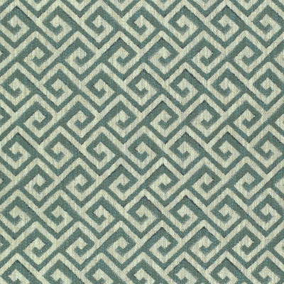 F2417 Aqua Fabric: E72, GEOMETRIC WOVEN, TEAL WOVEN, TEAL GEOMETRIC, GREEK KEY, TEAL GREEK KEY, WOVEN GREEK KEY