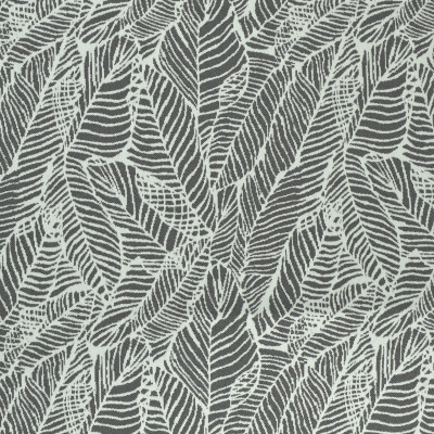 F2613 Pewter Fabric: E75, MADE IN USA, REVOLUTION, OUTDOOR, REVOLUTION OUTDOOR, PERFORMANCE, BLEACH CLEANABLE, TROPICAL OUTDOOR, LEAF, OUTDOOR LEAF, GRAY TROPICAL, GRAY OUTDOOR, TROPICAL, FOLIAGE, PEWTER