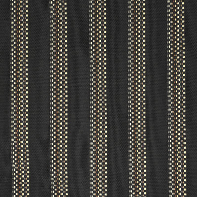 F2619 Carbon Fabric: E75, MADE IN USA, REVOLUTION, OUTDOOR, REVOLUTION OUTDOOR, PERFORMANCE, BLEACH CLEANABLE, BLACK STRIPE, OUTDOOR STRIPE, MULTICOLOR STRIPE, MULTICOLOR OUTDOOR