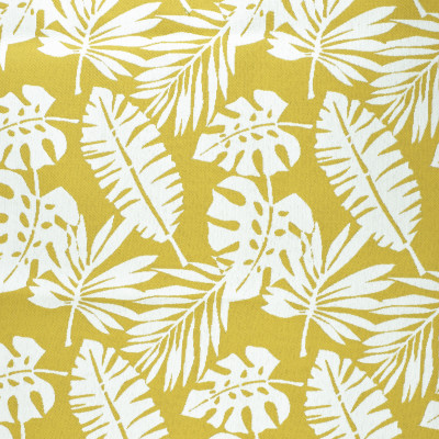 F2636 Lemon Fabric: E76, MADE IN USA, REVOLUTION, OUTDOOR, REVOLUTION OUTDOOR, PERFORMANCE, BLEACH CLEANABLE, TROPICAL OUTDOOR, LEAF, OUTDOOR LEAF, YELLOW TROPICAL, YELLOW OUTDOOR, YELLOW LEAF, TROPICAL, FOLIAGE