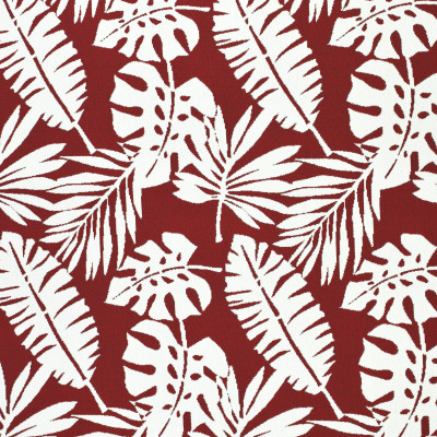 F2654 Flame Fabric: E76, MADE IN USA, REVOLUTION, OUTDOOR, REVOLUTION OUTDOOR, PERFORMANCE, BLEACH CLEANABLE, TROPICAL OUTDOOR, LEAF, OUTDOOR LEAF, RED TROPICAL, RED OUTDOOR, RED LEAF, TROPICAL, FOLIAGE
