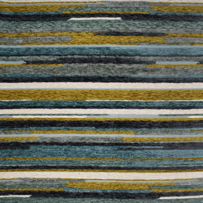 F2809 Aegean Fabric: E85, STRIPE, CONTEMPORARY, TEXTURE, CHENILLE, PLUSH, TEAL, GREEN