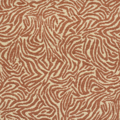 F2833 Nutmeg Fabric: E85, ANIMAL, SKIN, CHENILLE, WOVEN, ORANGE, NUTMEG, ZEBRA