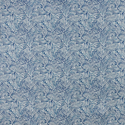F2975 Splash Fabric: E80, BEACH, TROPICAL, FOLIAGE, LEAF, PALM, WOVEN, BLUE