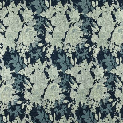F2982 Bluebell Fabric: E80, FLORAL, JACQUARD, CHENILLE, WOVEN, BLUE, BLUEBELL