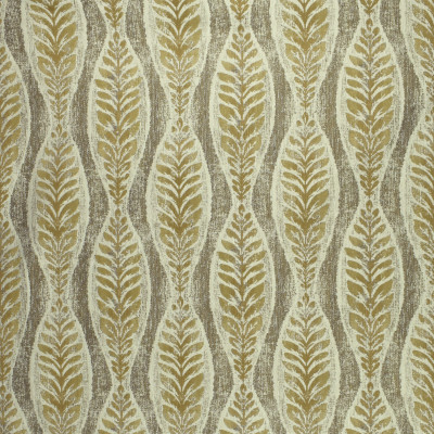 F3032 Travertine Fabric: E81, FOLIAGE, FERN, LEAF, JACQUARD, WOVEN, TEXTURE, NEUTRAL, BROWN