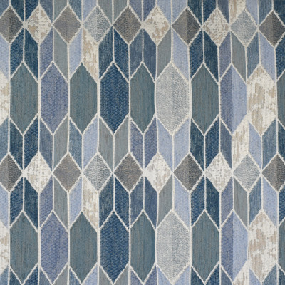F3238 Denim Fabric: E88, MADE IN USA, GEOMETRIC, METALLIC, TEXTURE, CHENILLE, BLUE, DENIM