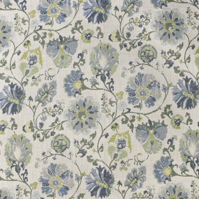 F3281 Lilypad Fabric: M06, E89, FLORAL, JACQUARD, GREEN, BLUE